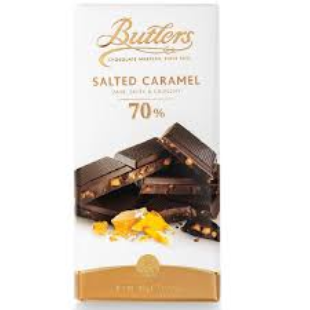 BUTLERS SALTED 70% SALTED CARAMEL CHOCOLATE 100G